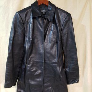 Women's Black Leather Jacket, Classiques Entier